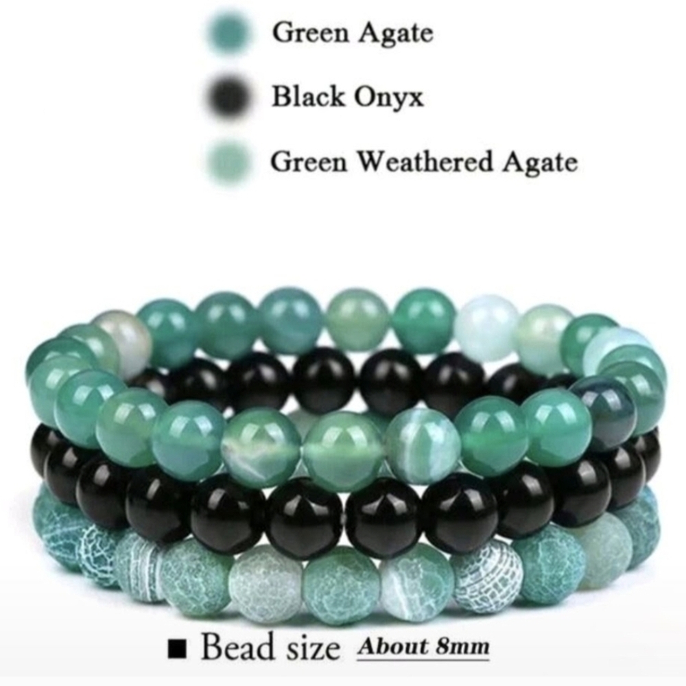 Stone Bracelets Semi-precious Gemstone Chakra Balancing Reiki Bracelet Set - Picture 3 of 10